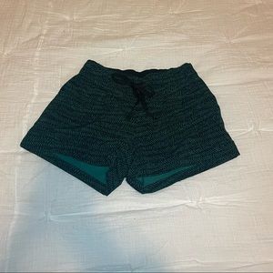 Lululemon green and black Spring breaker shorts